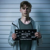 In a Police Station Arrested Drug Addict Teenage Posing for a Fr In a Police Station Arrested Drug Addict Teenage Posing for a Fr
