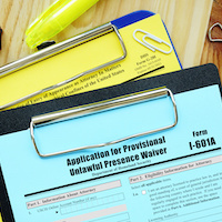 Form I-601A Application for Provisional Unlawful Presence Waiver
